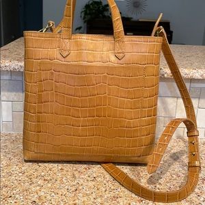 Zip top small transport crossbody leather Madewell